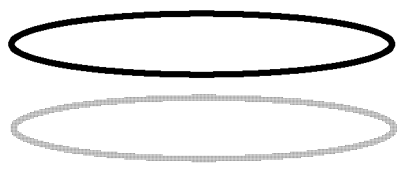 shape of ellipse with frame, normal