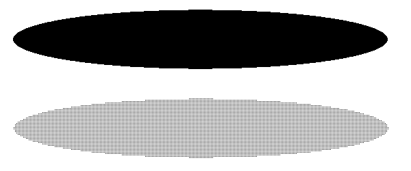 shape of ellipse with fill, normal