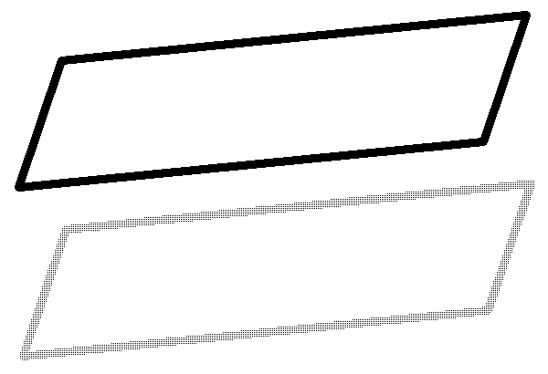 shape of parallelogram with frame, normal