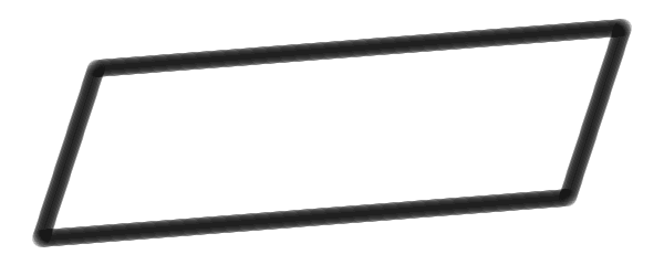 shape of parallelogram with frame, uniformed tint