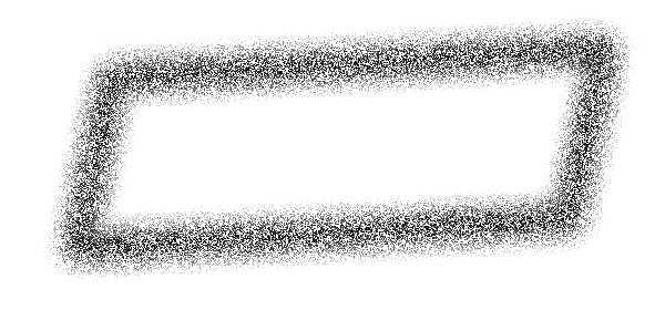 shape of parallelogram with frame, gradient