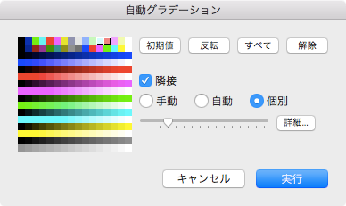 automatic gradient setting panel